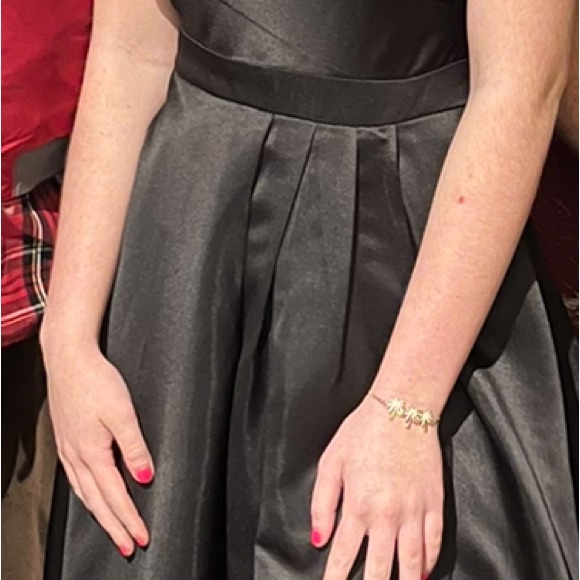 Black prom dress. Size small but fitted to a size 2. - Picture 2 of 5